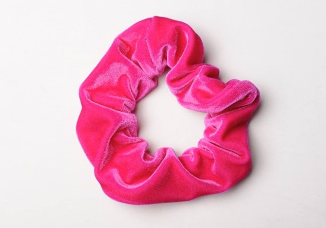 Wokkel donker roze gladde velours